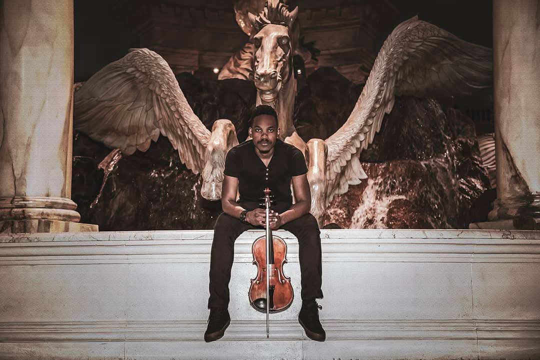 Rahmaan Phillip with his viola.